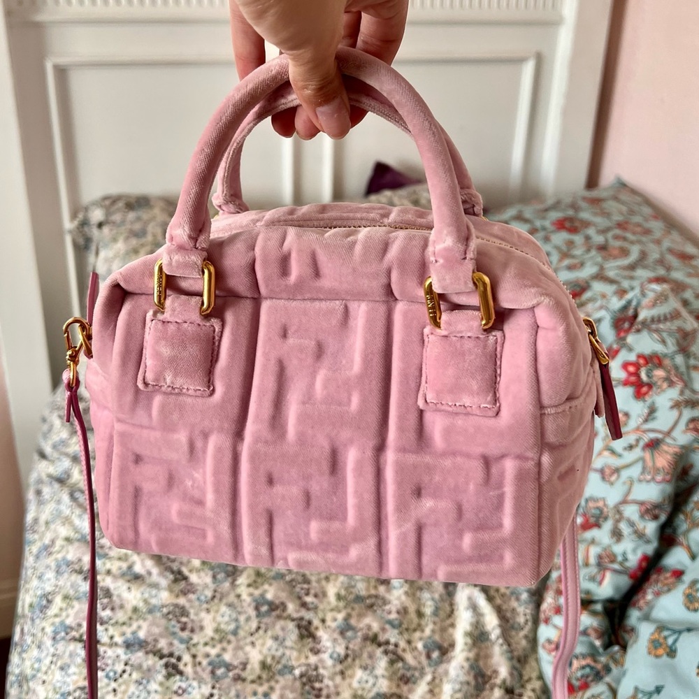 2019 Mini FF Velvet Boston Bag